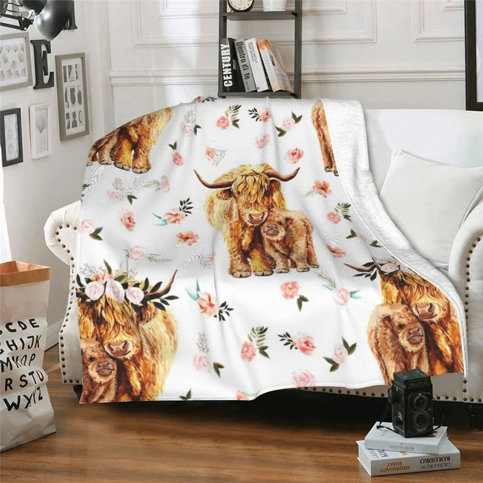 Highland Home Textiles - Couverture de vache des Highlands, literie