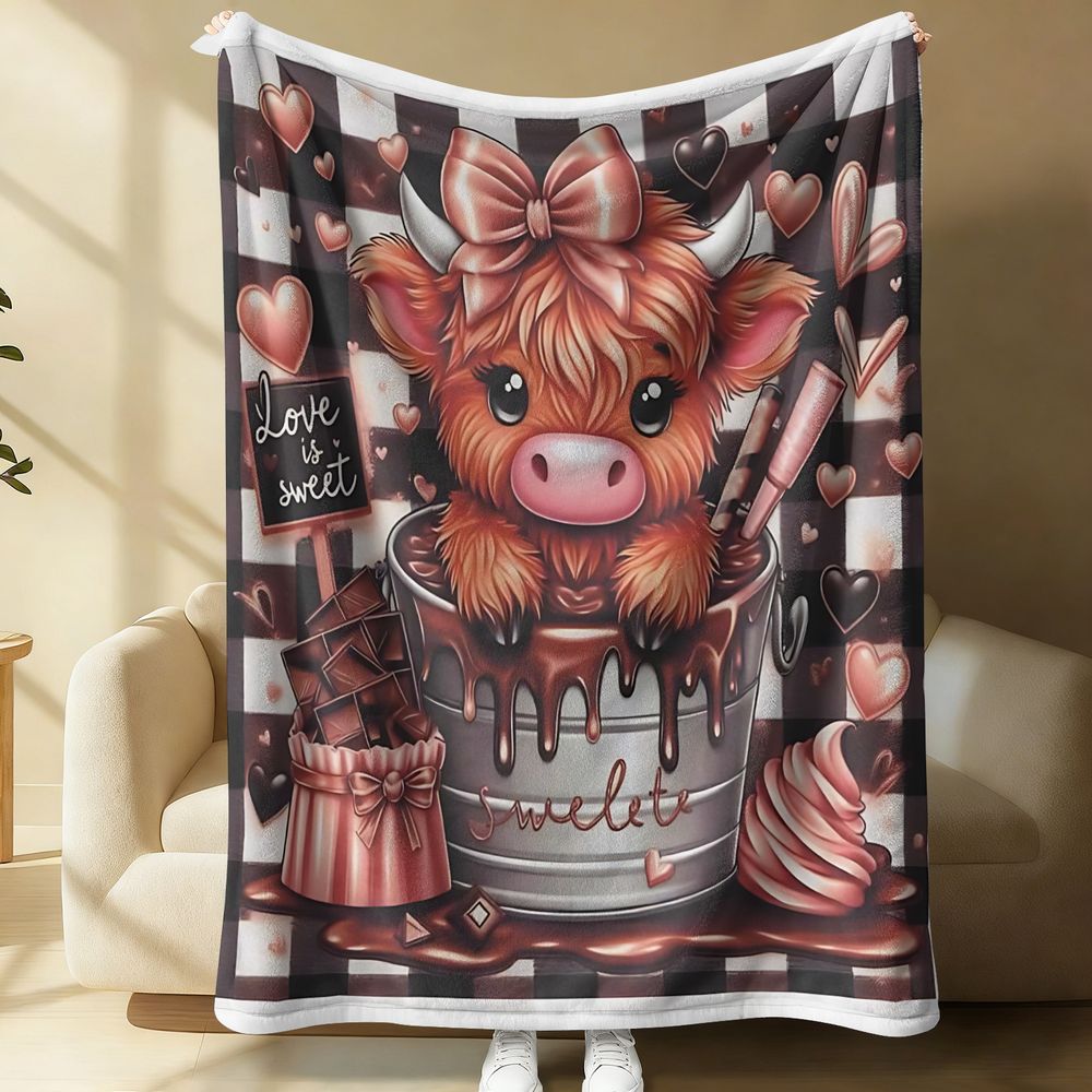 Highland Home Textiles - Couverture en flanelle imprimée avec de