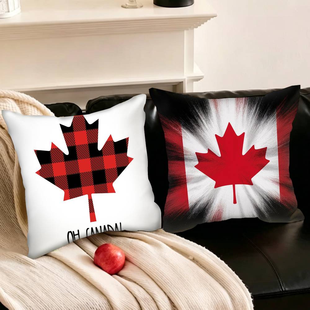 Home Textiles Canada - Housse de coussin carrée avec drapeau