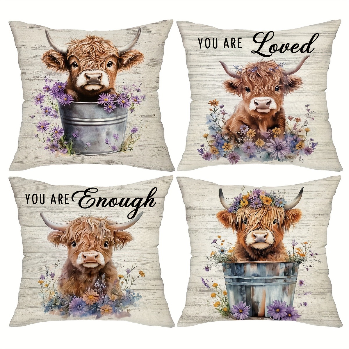 Highland Home Textiles - Taie d'oreiller en peluche courte, adorable