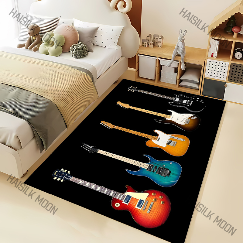 Luxury Home Textiles Usa - Tapis à motif de guitare Rock