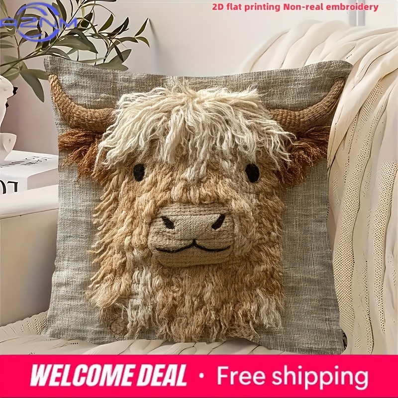 Highland Home Textiles - Housse de coussin imprimée en 2D
