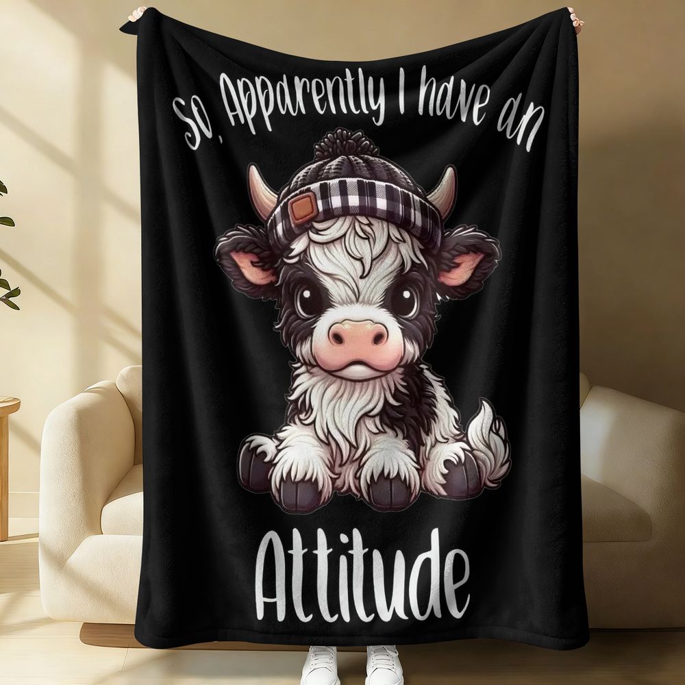 Highland Home Textiles - Couverture en flanelle Highland Cattle à