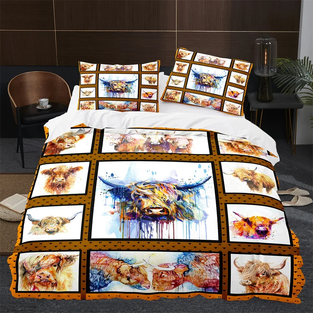 Highland vache bétail ferme An - Highland Home Textiles avis et prix
