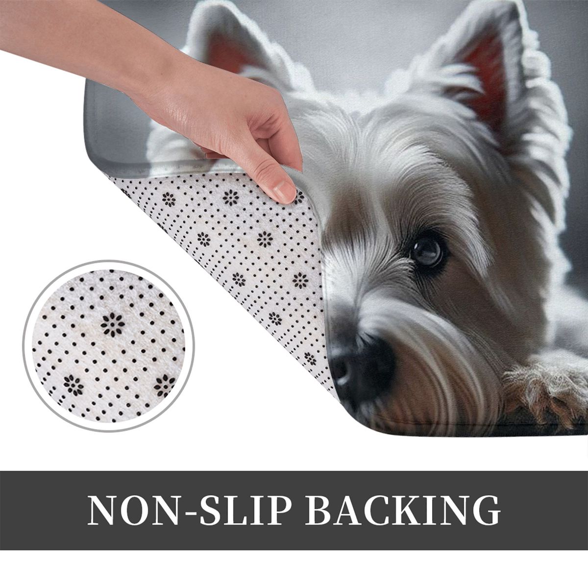 Tapis imprimé en 3D avec un ch - Highland Home Textiles avis et prix
