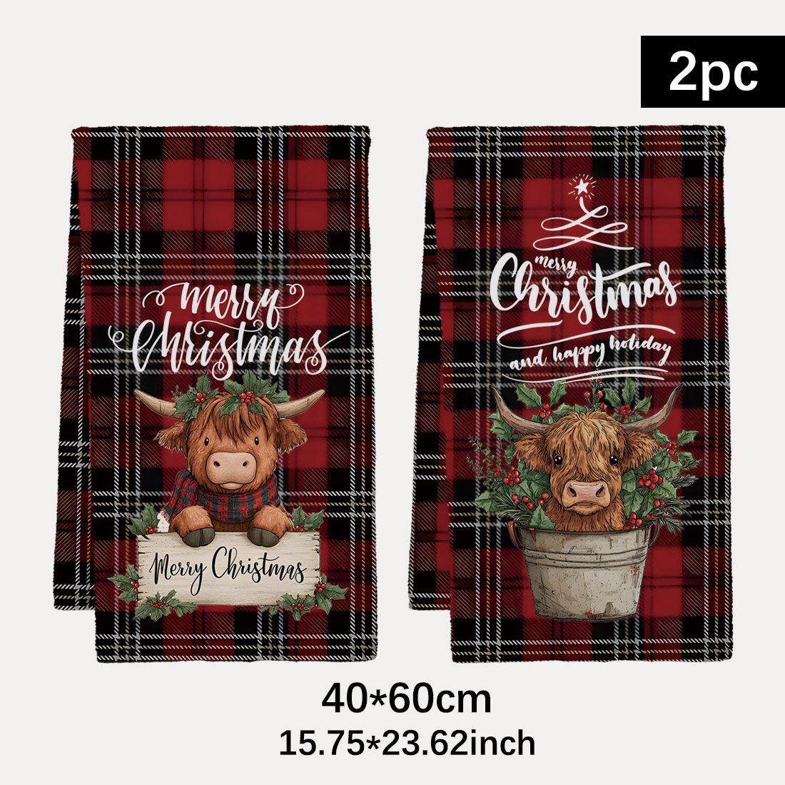 40x60 cm série de noël grilles - Highland Home Textiles avis et prix