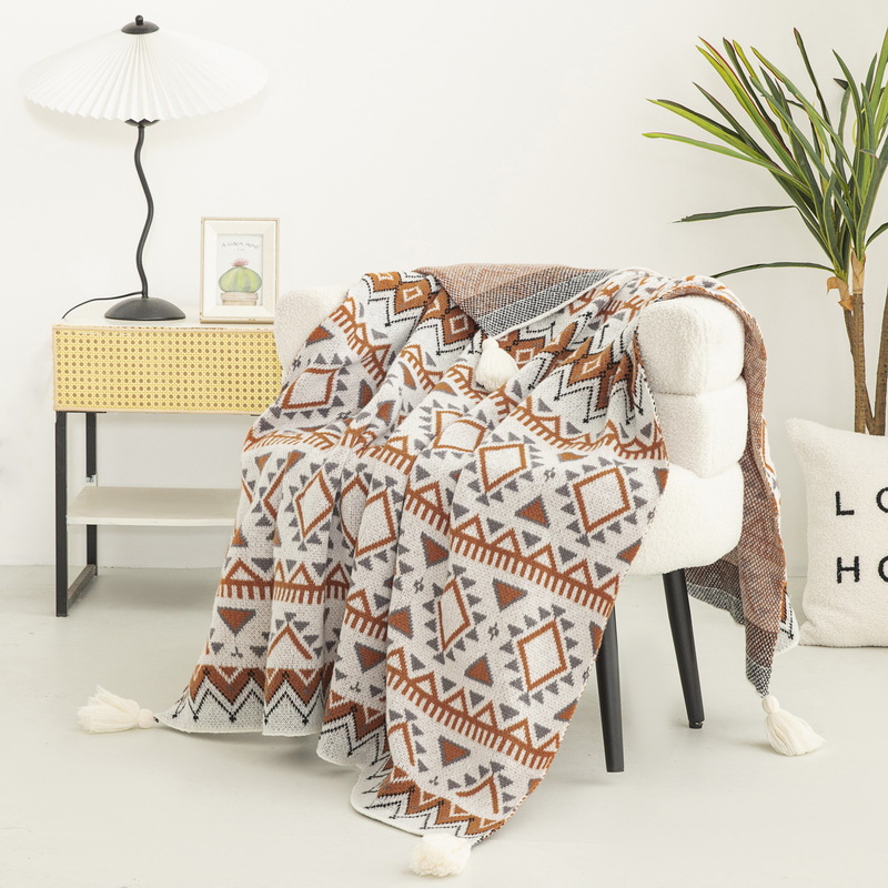 Couverture tricotée imprimée s - Luxury Home Textiles Usa avis et prix