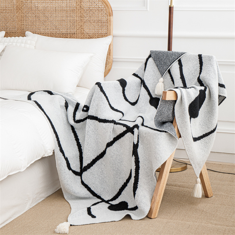Couverture tricotée imprimée s - Luxury Home Textiles Usa avis et prix