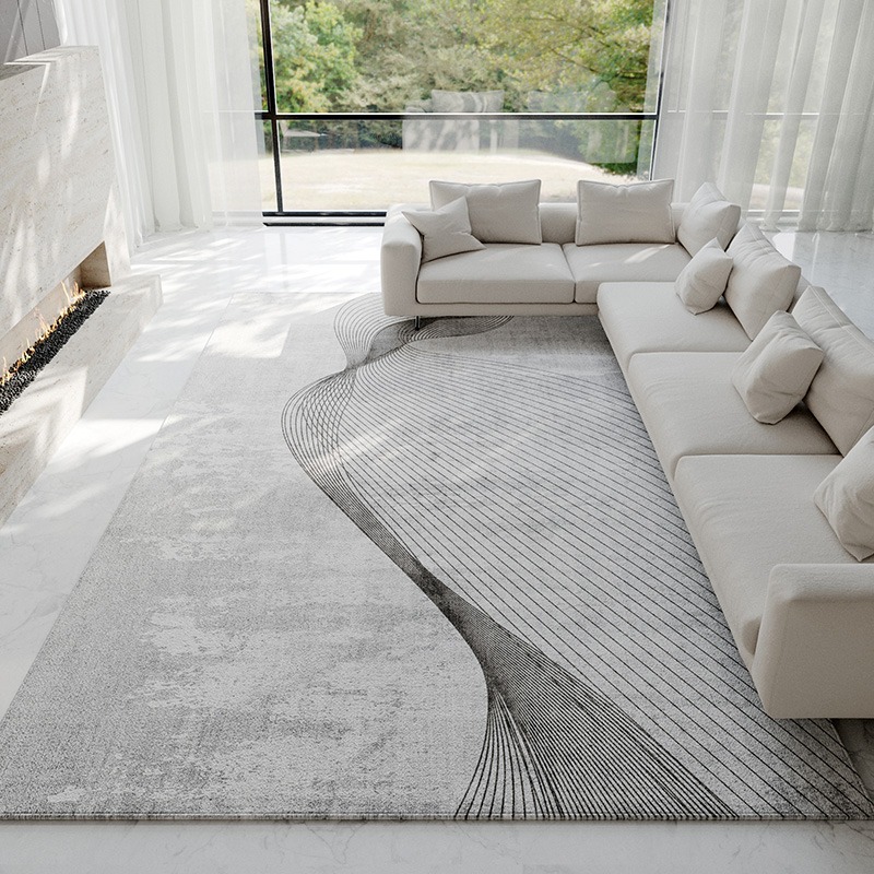 Tapis gris clair abstrait, mod - Luxury Home Textiles Usa avis et prix