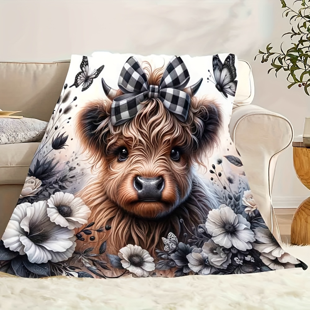 Couverture à carreaux de vache - Highland Home Textiles avis et prix