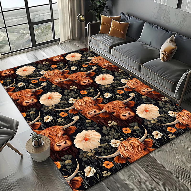 Tapis imprimé Yak en velours c - Highland Home Textiles avis et prix
