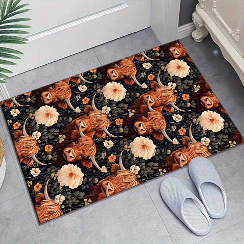 Tapis imprimé Yak en velours c - Highland Home Textiles avis et prix