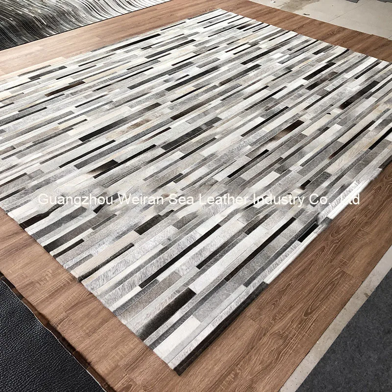 Tapis gris patchwork en peau d - Home Textiles Importers In Usa avis et prix