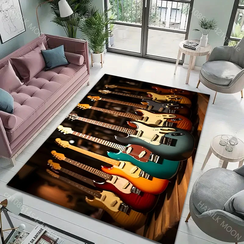 Tapis à motif de guitare Rock  - Luxury Home Textiles Usa avis et prix