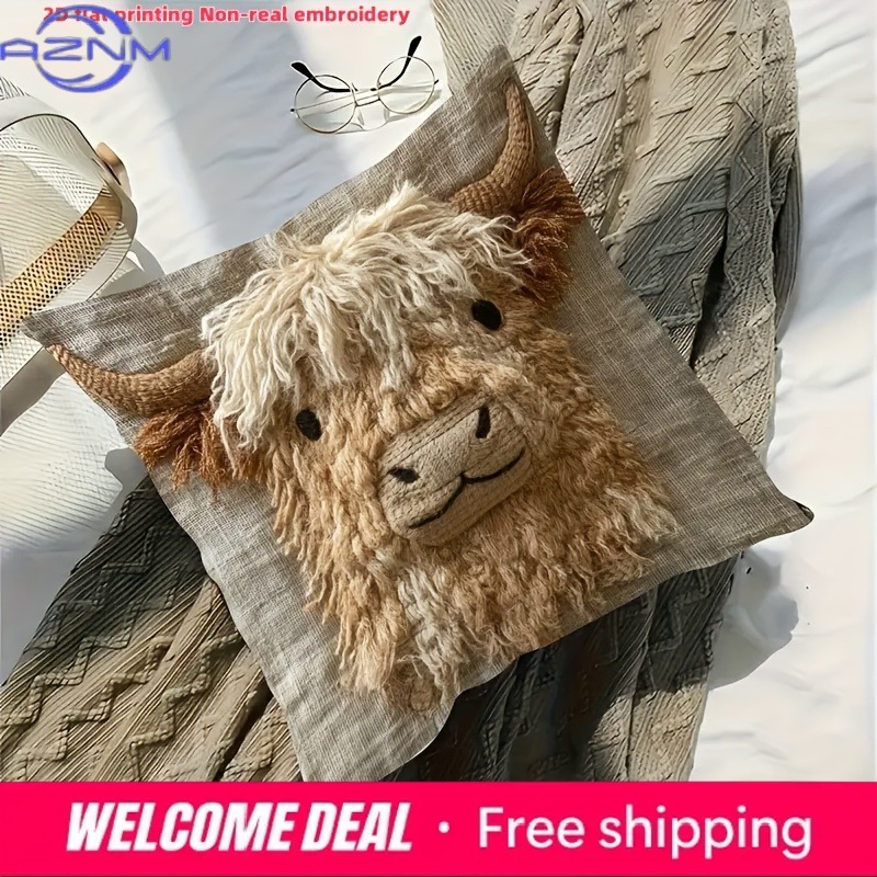 Housse de coussin imprimée en  - Highland Home Textiles avis et prix