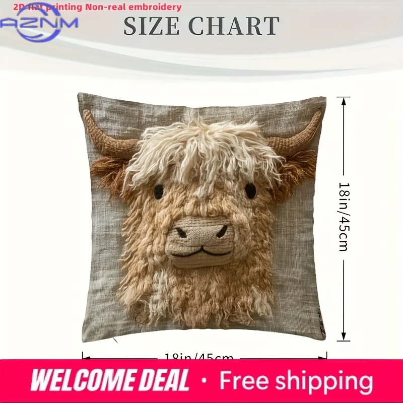 Housse de coussin imprimée en  - Highland Home Textiles avis et prix